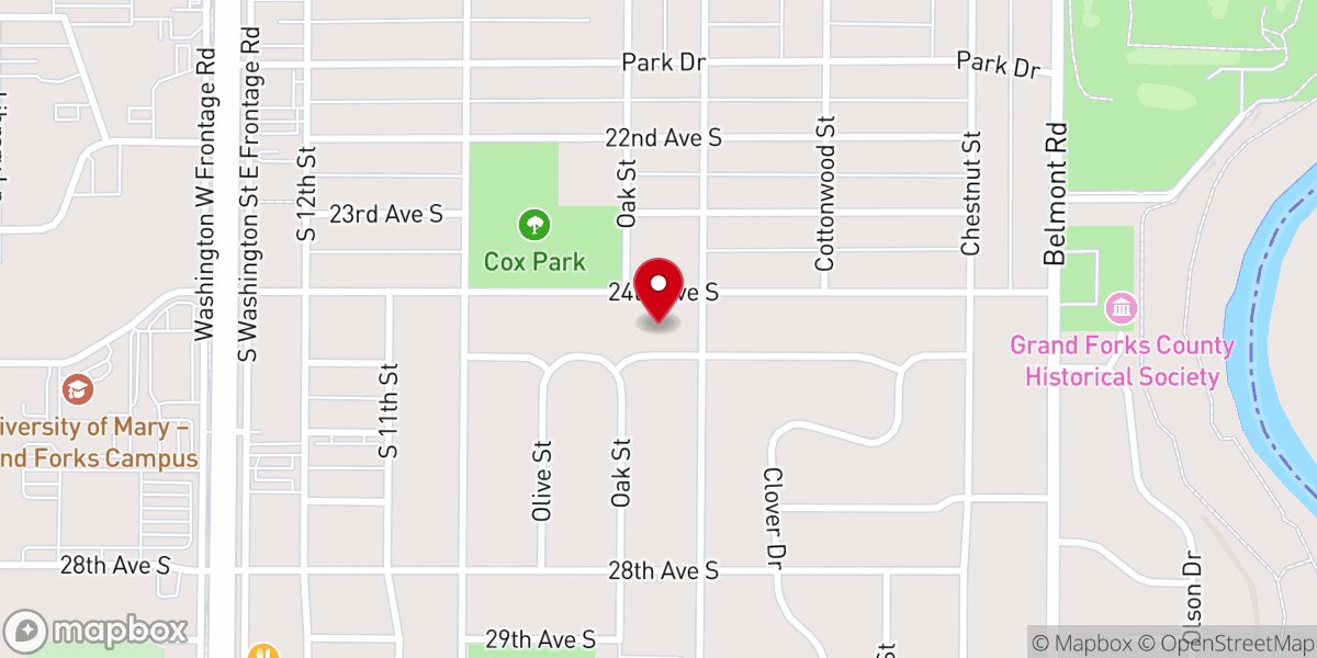 Map showing location of St Mark's Lutheran Church