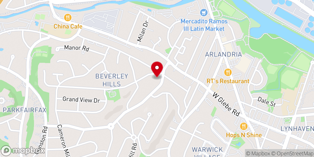 Map showing location of Beverley Hills Community United Methodist Church