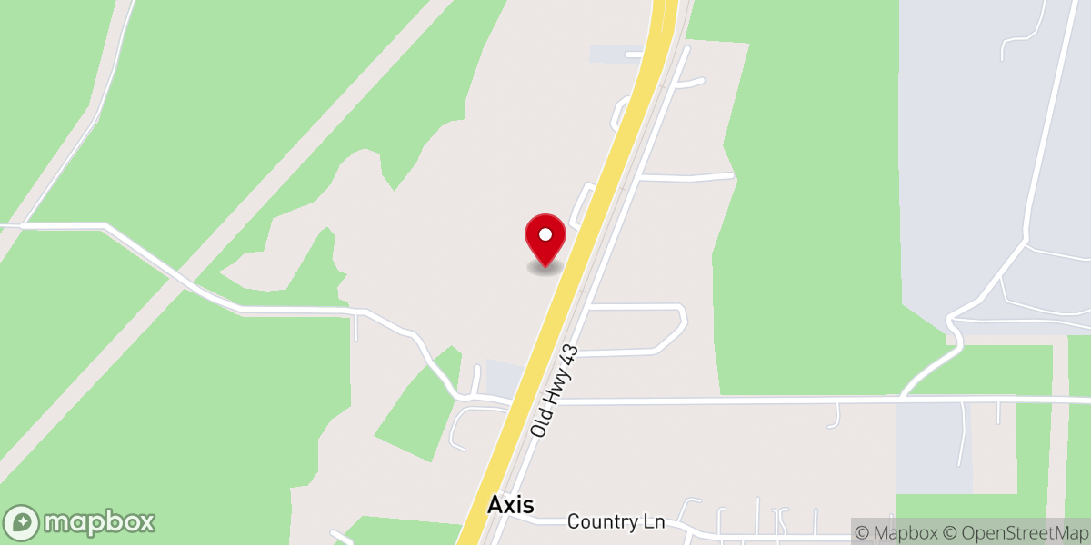 Map showing location of Little Rock Baptist Church-Axis