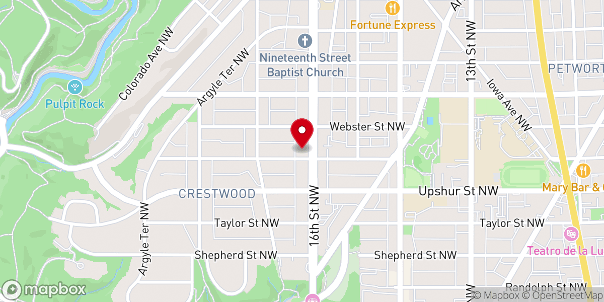 Map showing location of Grace Lutheran Church