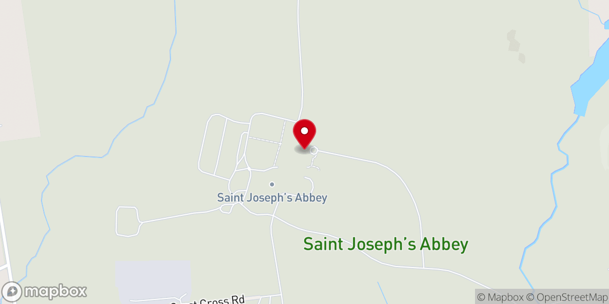 Map showing location of Saint Joseph's Abbey