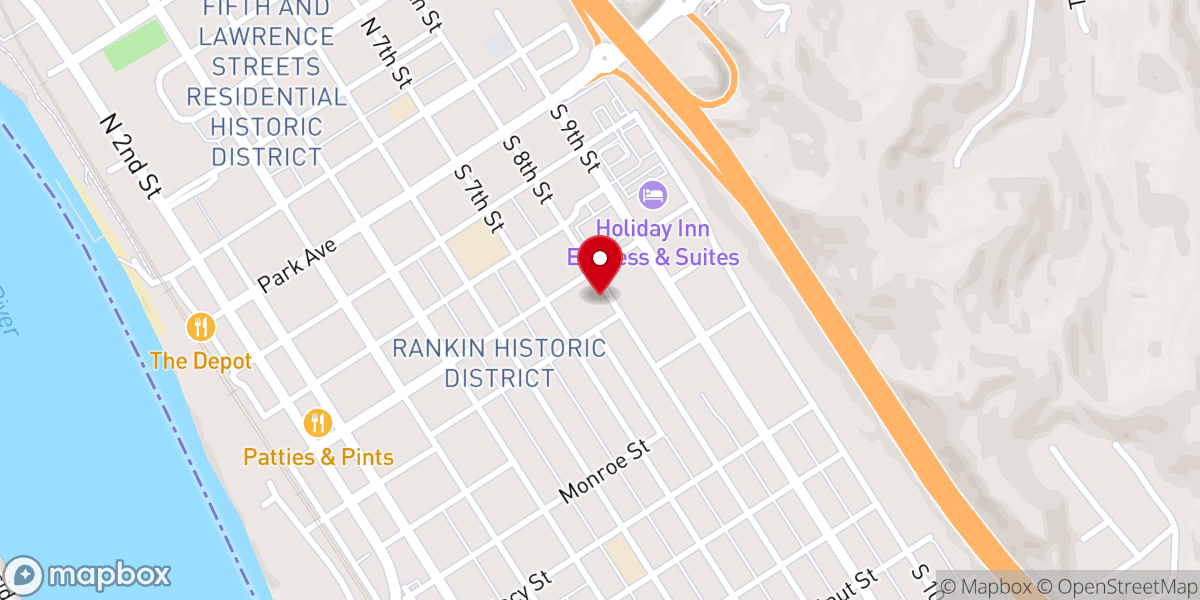 Map showing location of Quinn Chapel AME Church