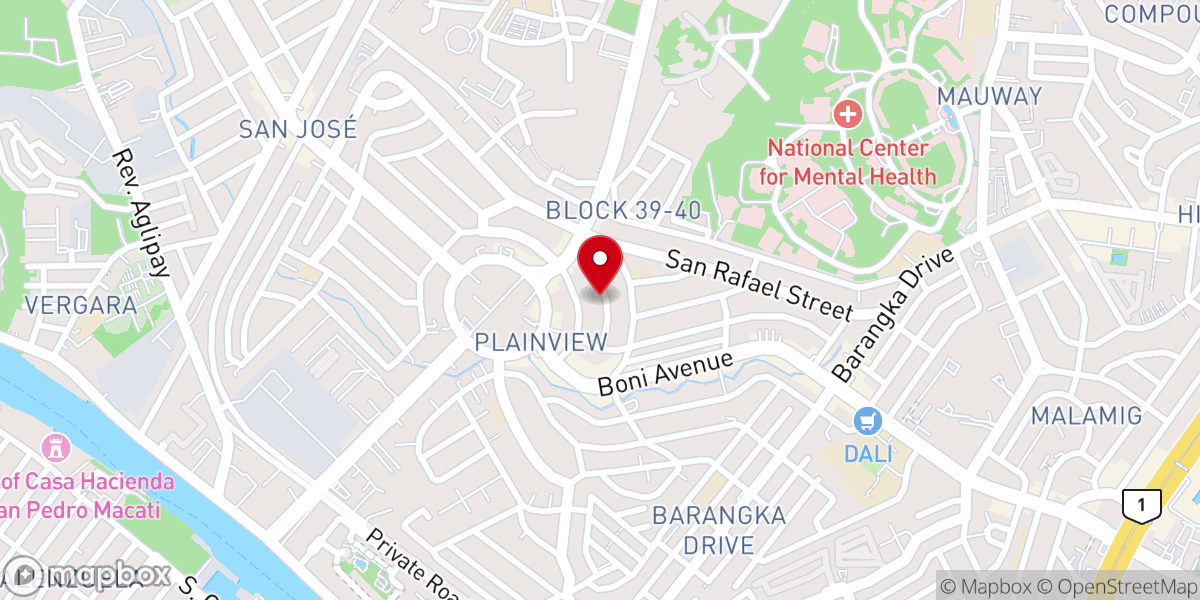 Map showing location of Pag-Ibig Sa Diyos Catholic Community