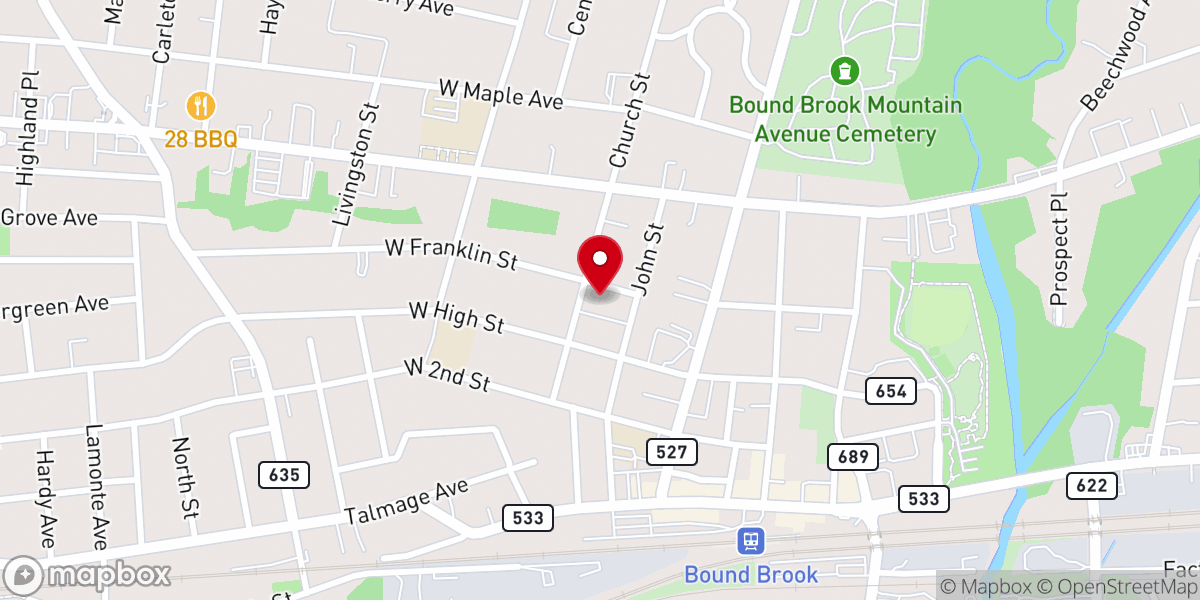 Map showing location of St Paul's Episcopal Church