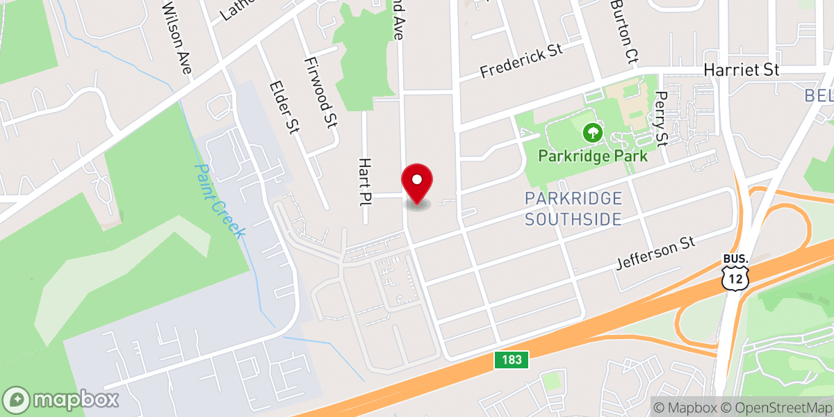 Map showing location of St. Mary's Missionary Baptist Church