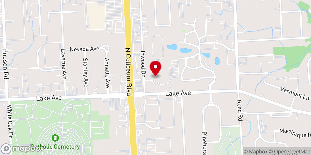 Map showing location of Concordia Lutheran Church