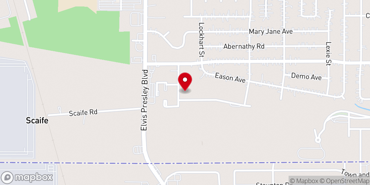 Map showing location of Holy Spring Baptist Church