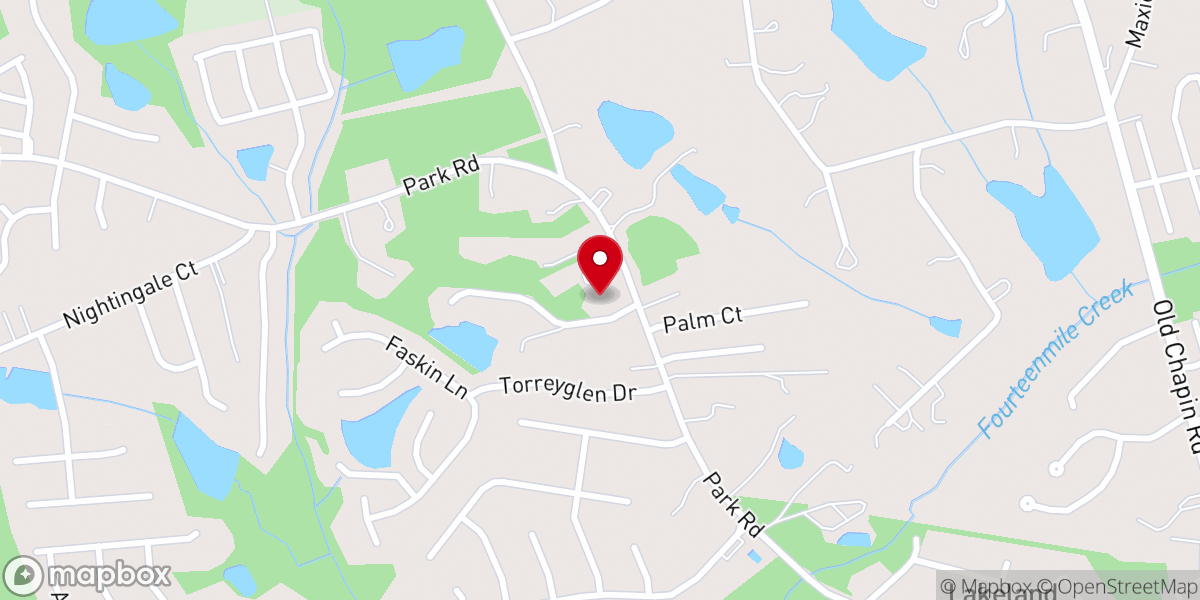 Map showing location of St. Alban's Episcopal Church