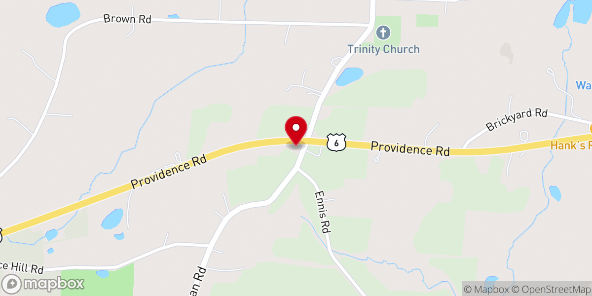 Map showing location of Open Bible Baptist Church