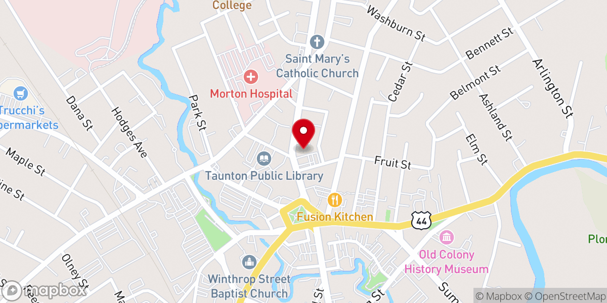 Map showing location of Pilgrim Congregational Church