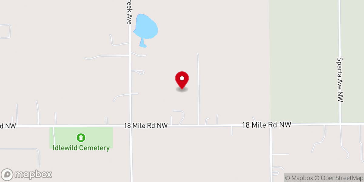 Map showing location of Snow Bible Church