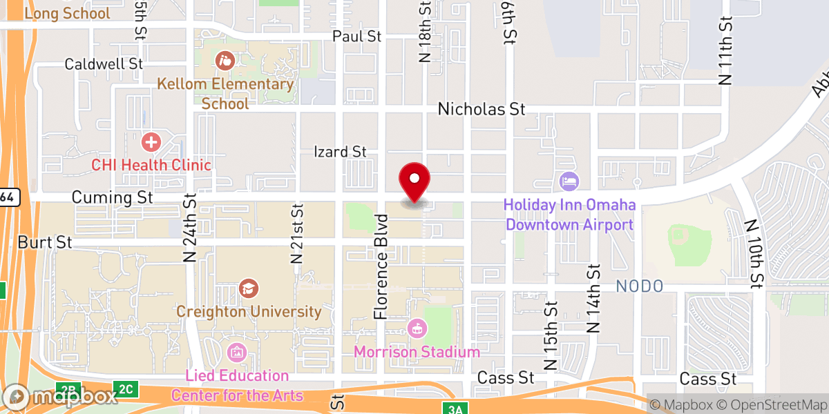 Map showing location of Grace Tabernacle