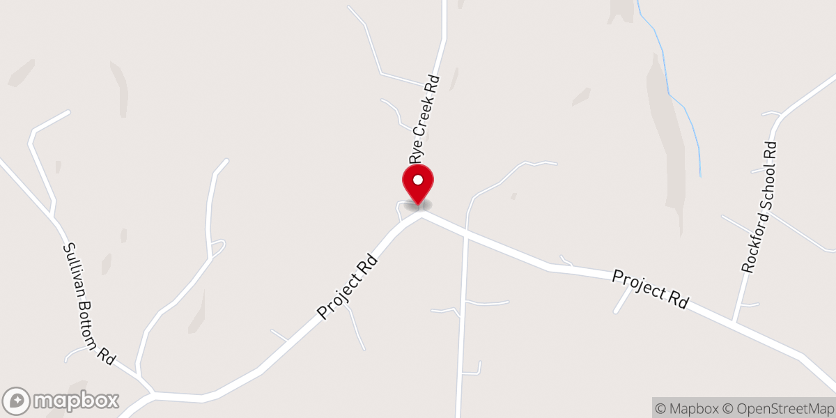 Map showing location of Virginia Mines Church