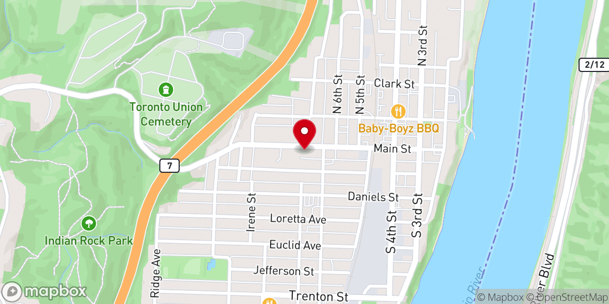 Map showing location of First United Methodist Church