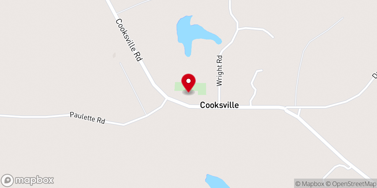 Map showing location of Cooksville Methodist Church