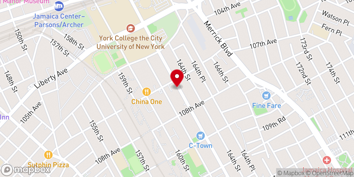 Map showing location of Temple On The Mount Ministries