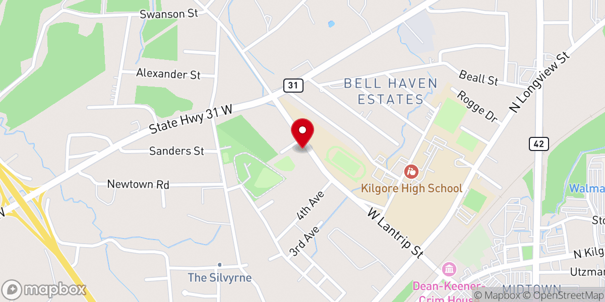 Map showing location of First Pentecostal Church