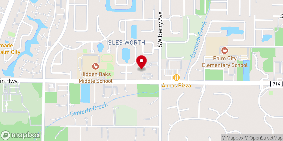Map showing location of Palm City Nursing and Rehab Center