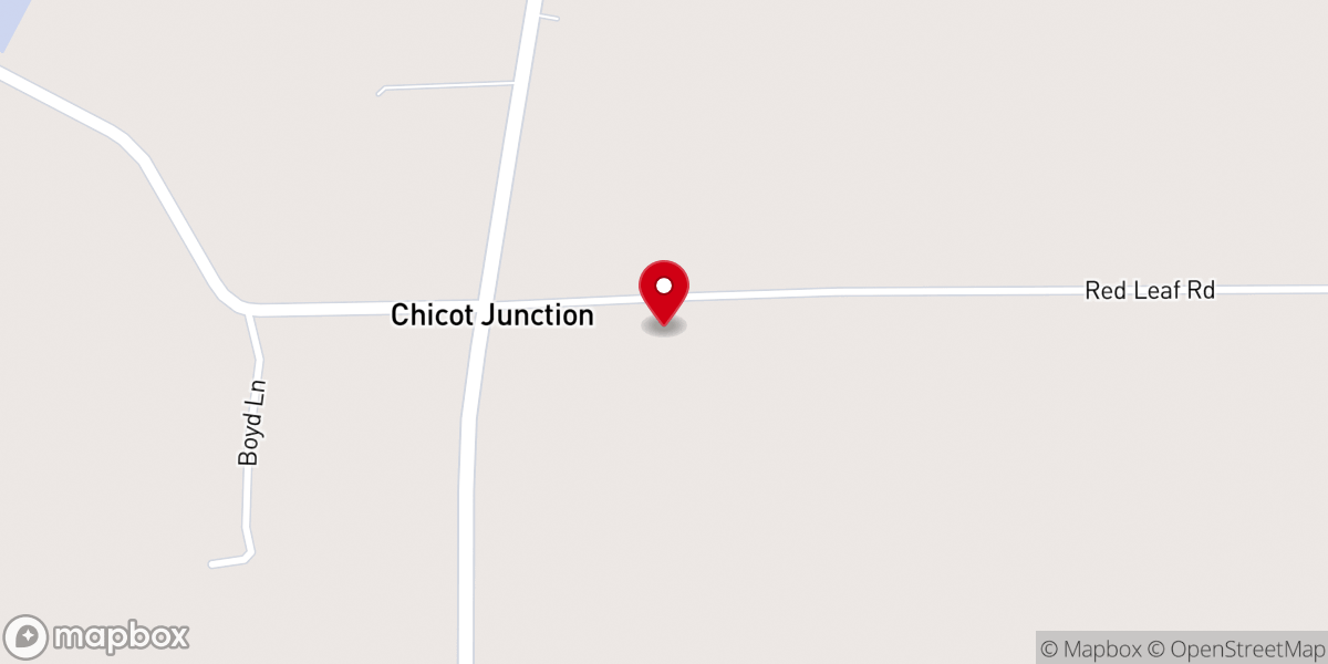 Map showing location of Chicot Church