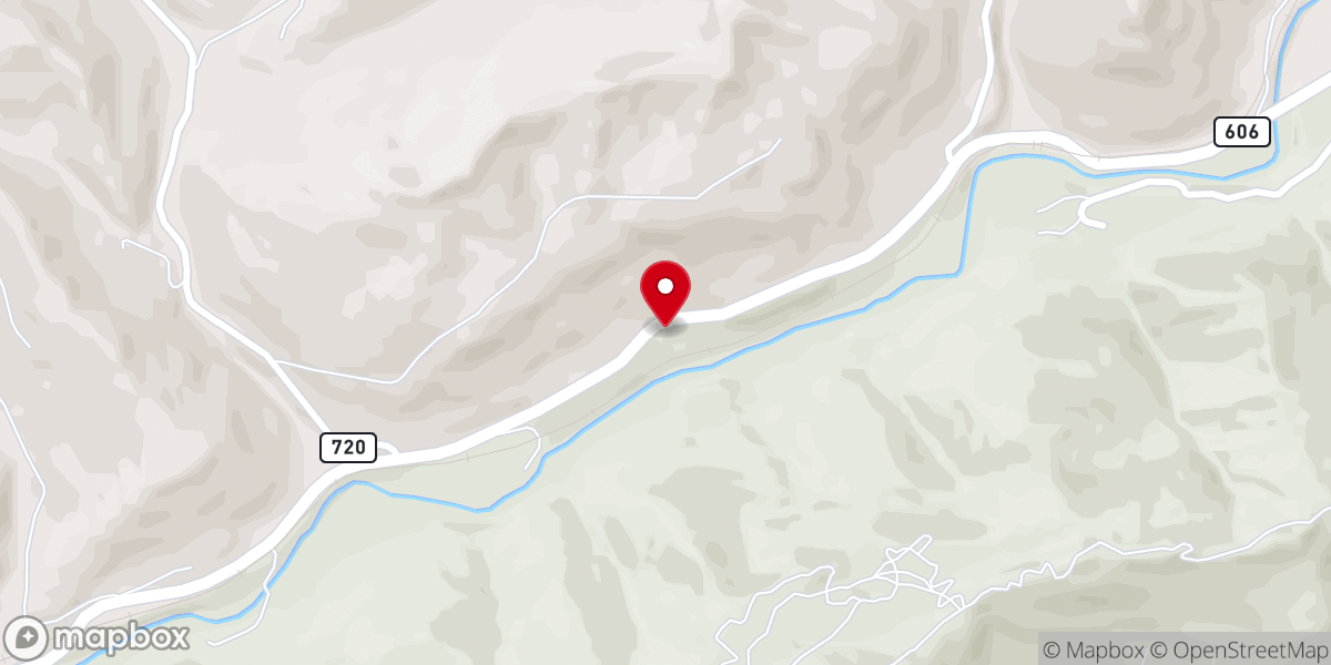 Map showing location of Rocklick Church