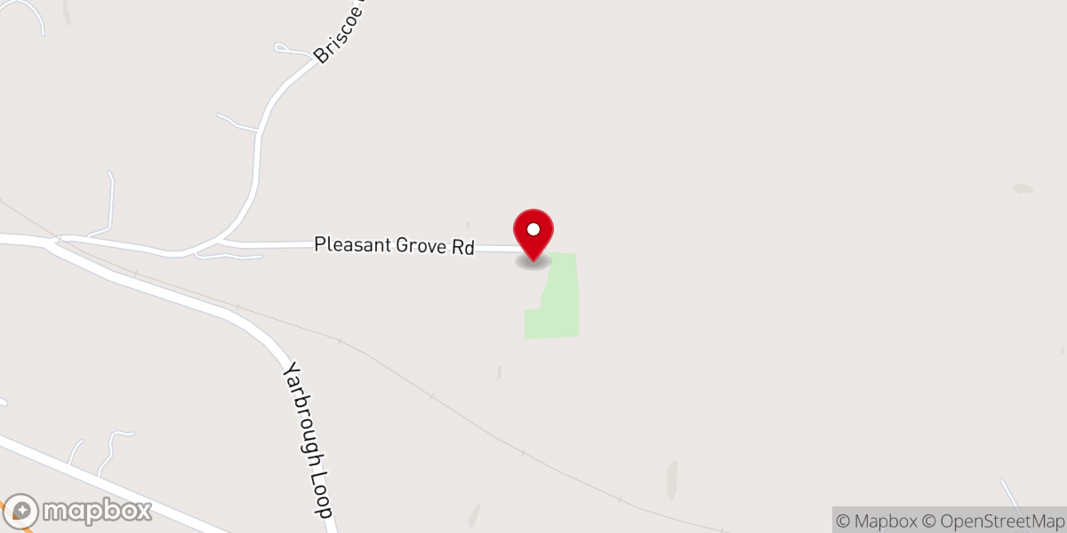 Map showing location of Pleasant Grove MB Church