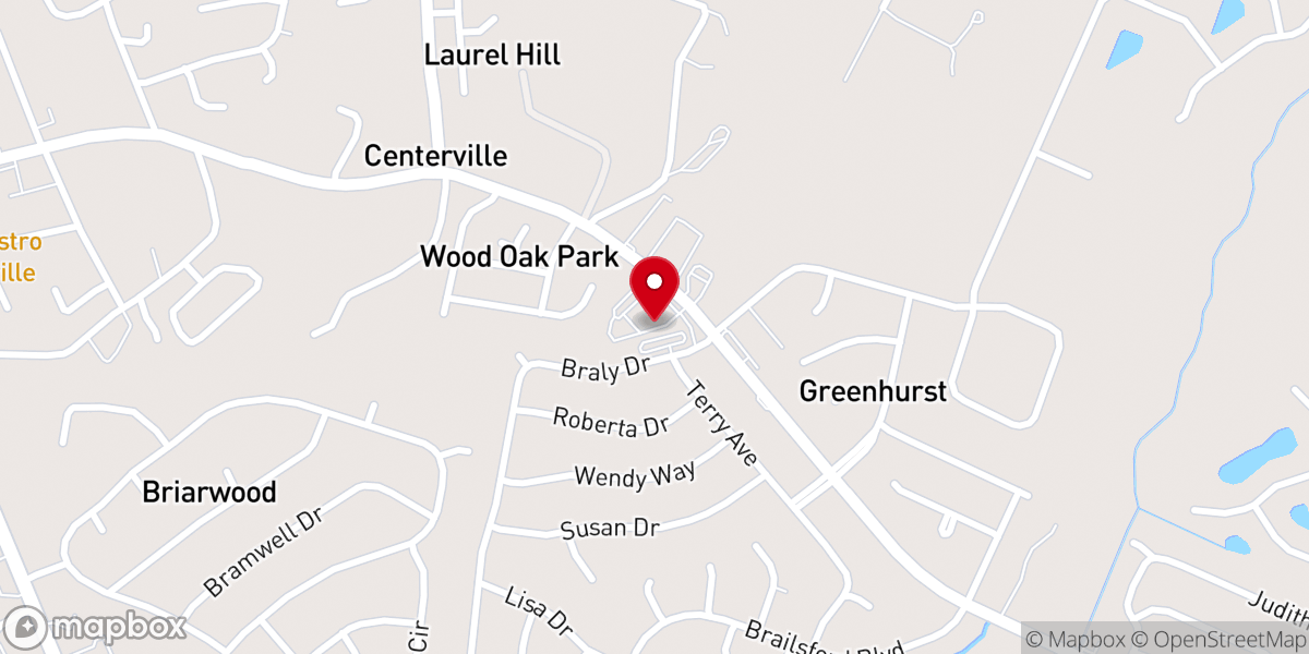 Map showing location of Miles Road Baptist Church