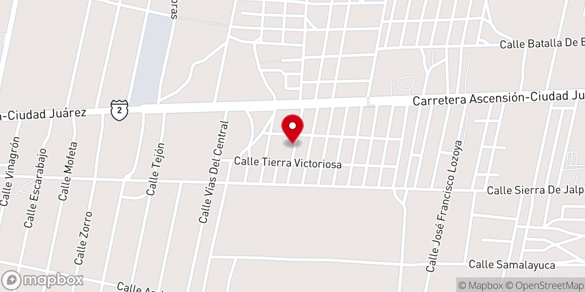 Map showing location of Iglesia Bautista Agape