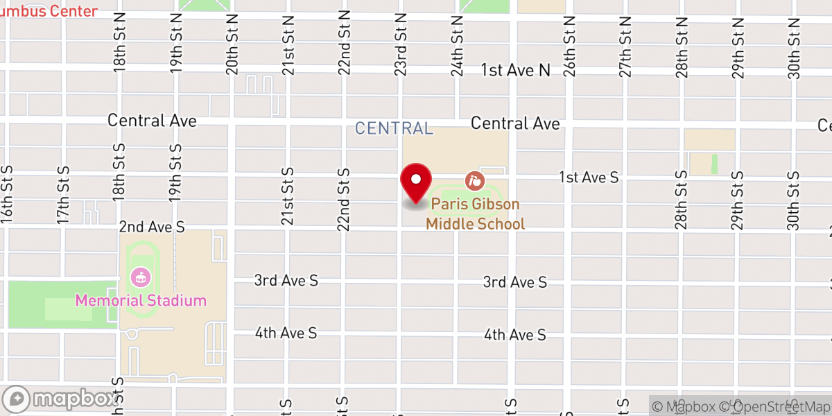 Map showing location of Catholic Foundation of Eastern Montana