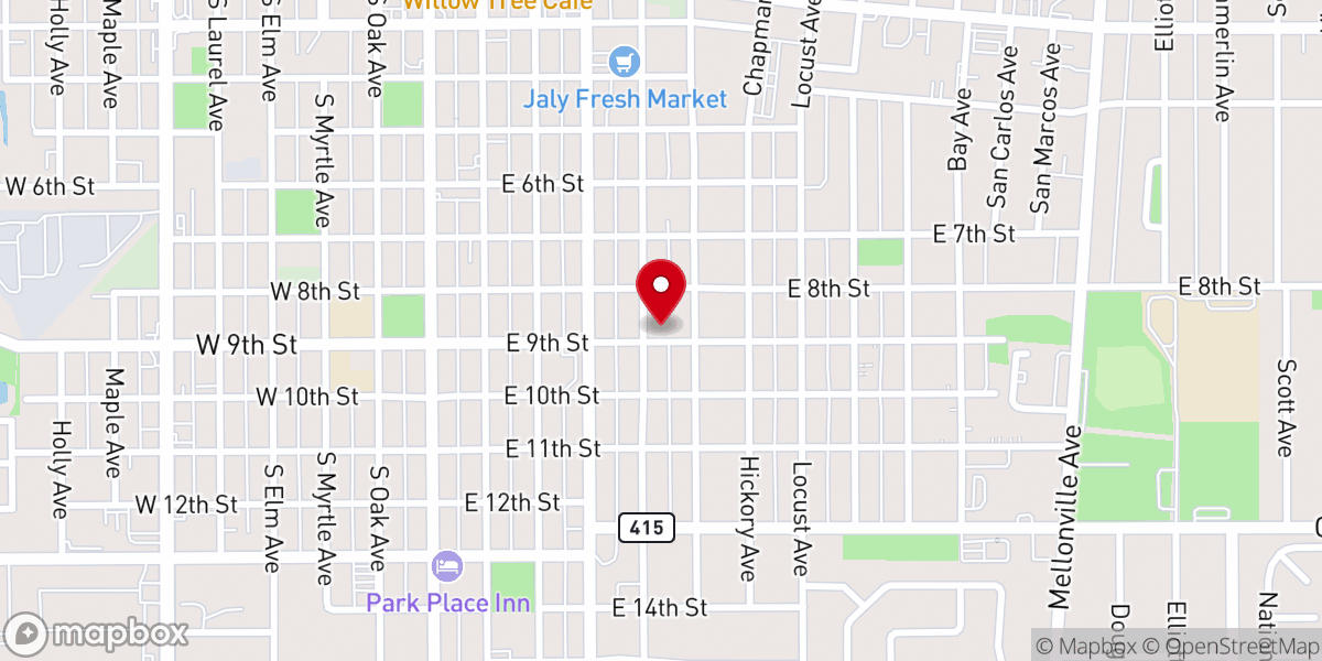 Map showing location of St James Ame Church
