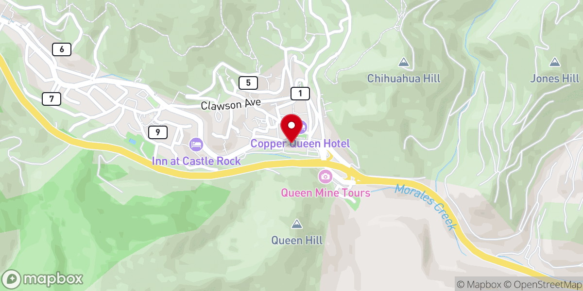 Map showing location of Mercantile on Main