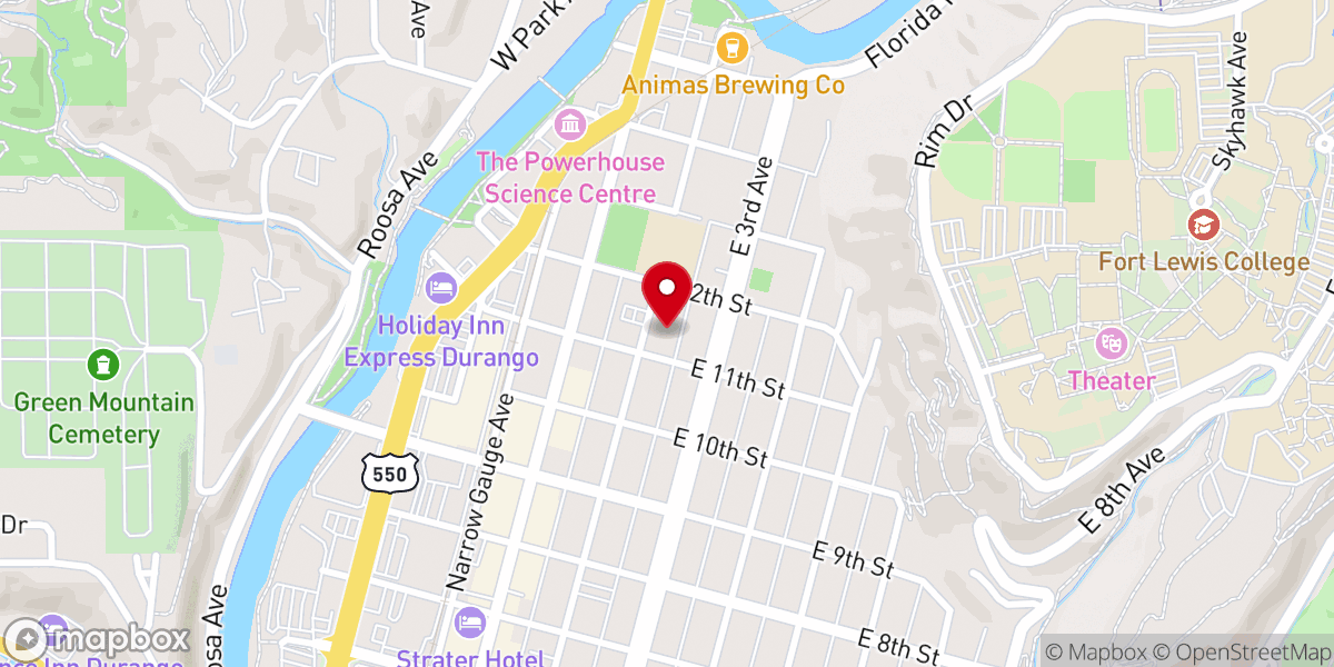 Map showing location of First Baptist Church