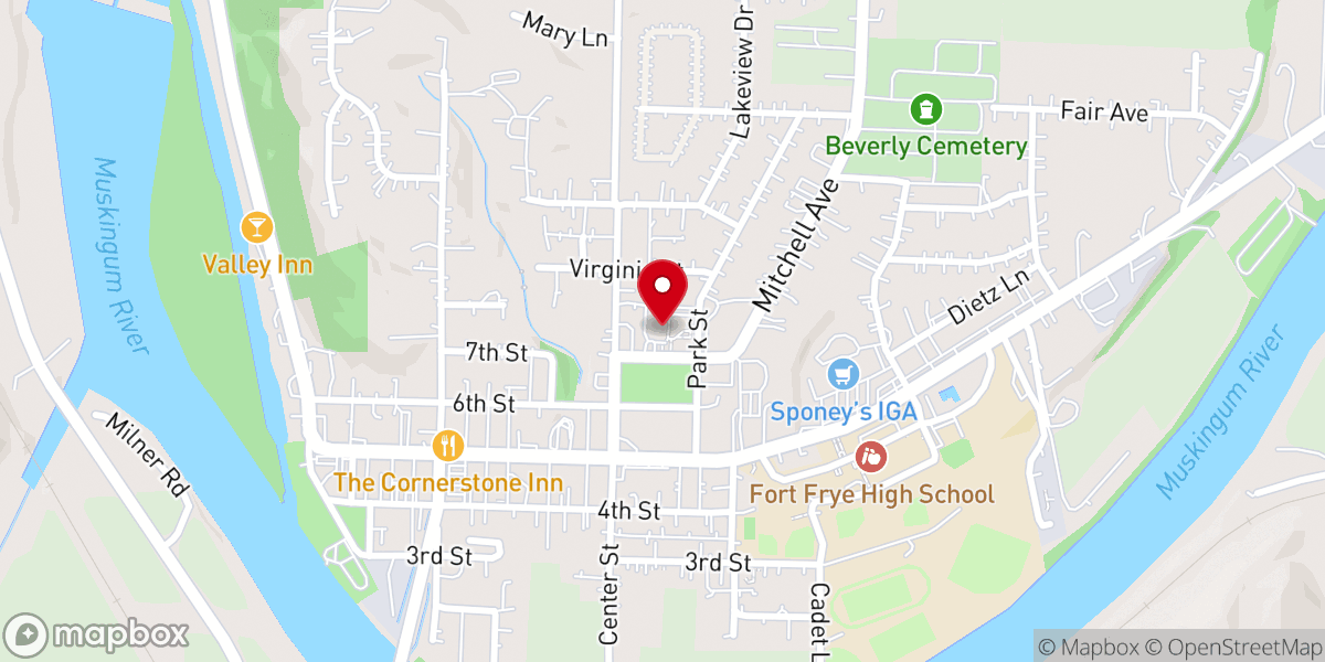 Map showing location of Saint Bernards Church