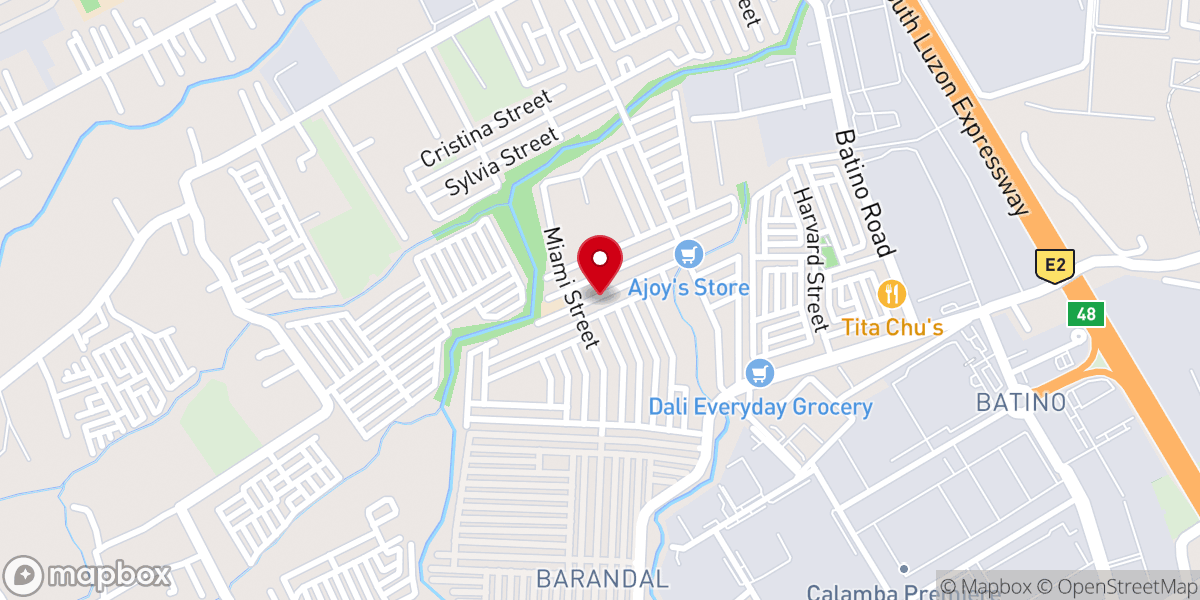 Map showing location of Lighthouse Baptist Church Calamba