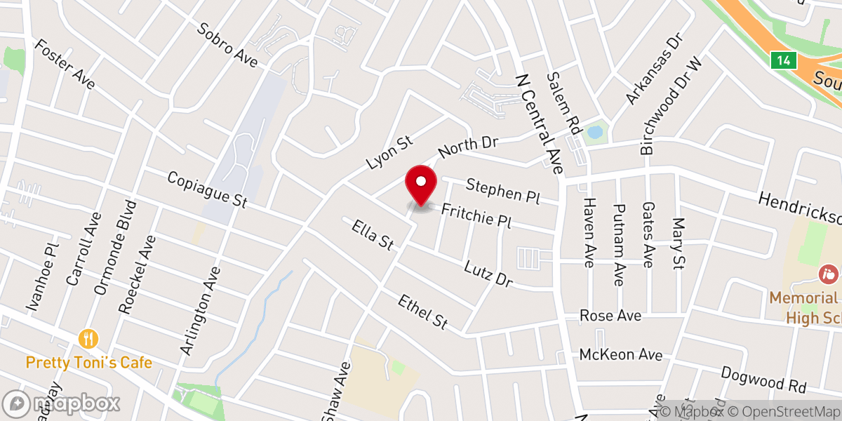Map showing location of New Covenant Baptist Church