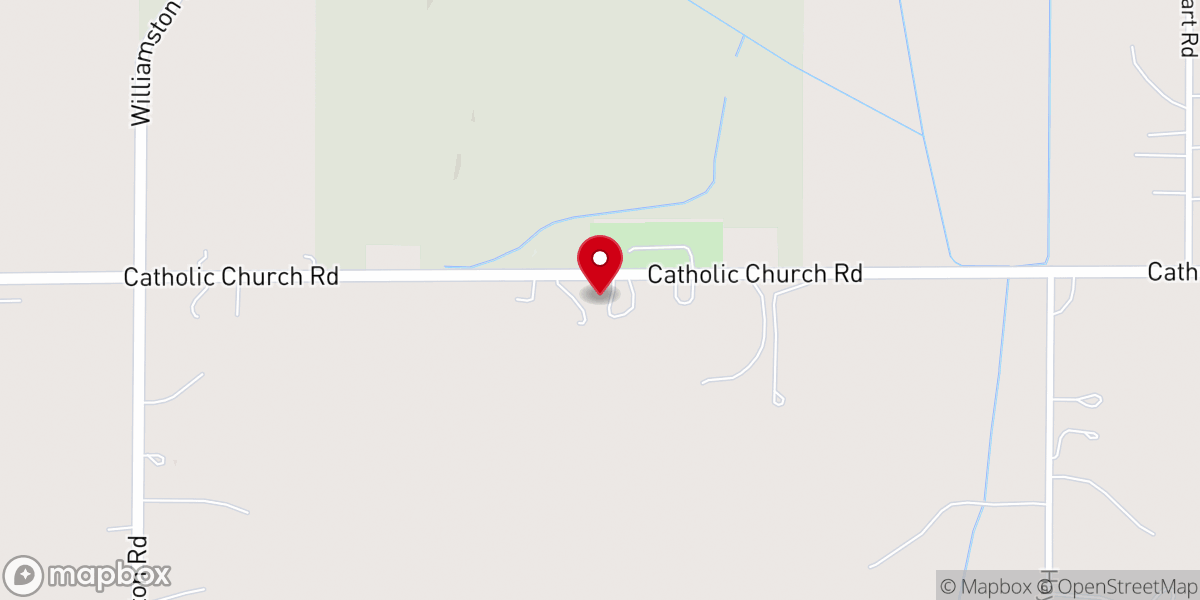 Map showing location of Saints Cornelius and Cyprian School