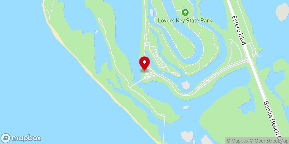 Map showing location of Lovers Key Weddings & Events
