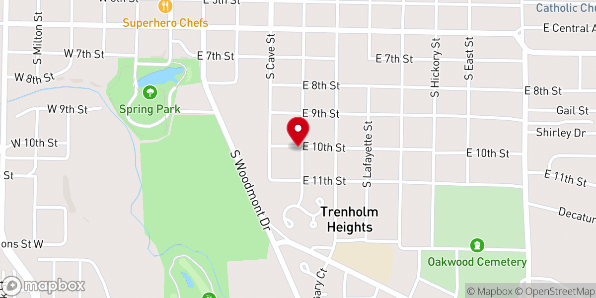 Map showing location of Lesley Christian Methodist Episcopal Temple