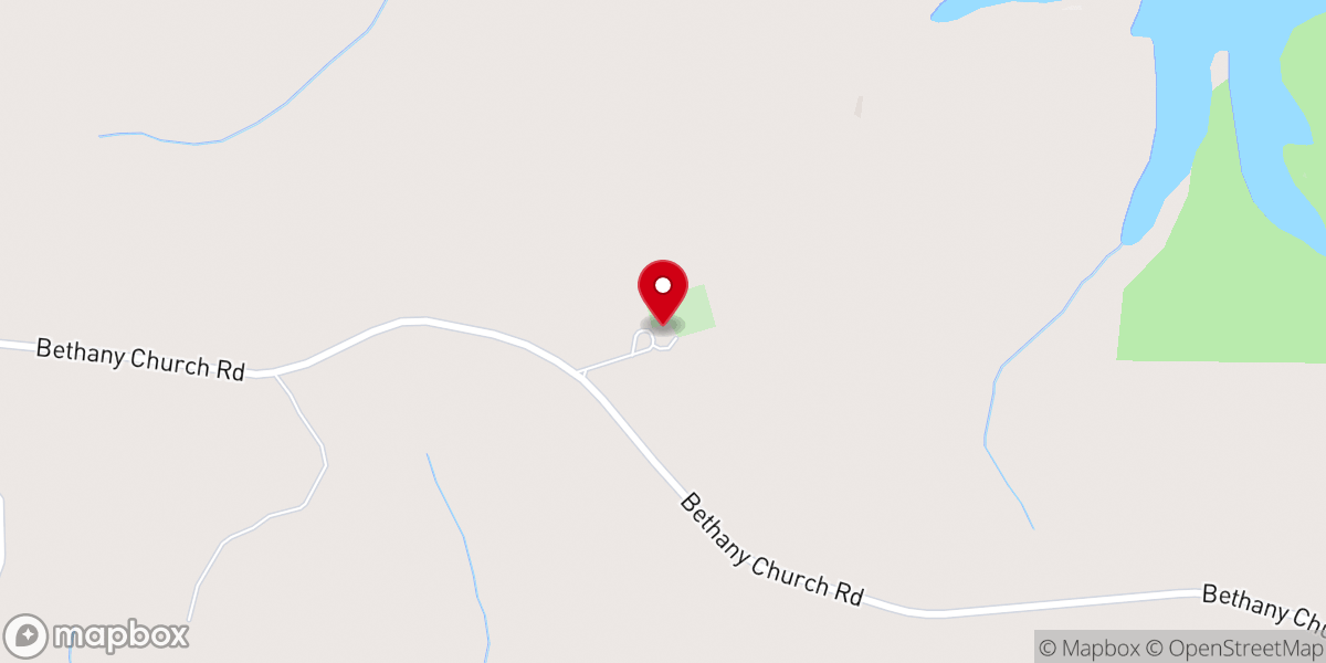 Map showing location of Bethany Church of Iveytown