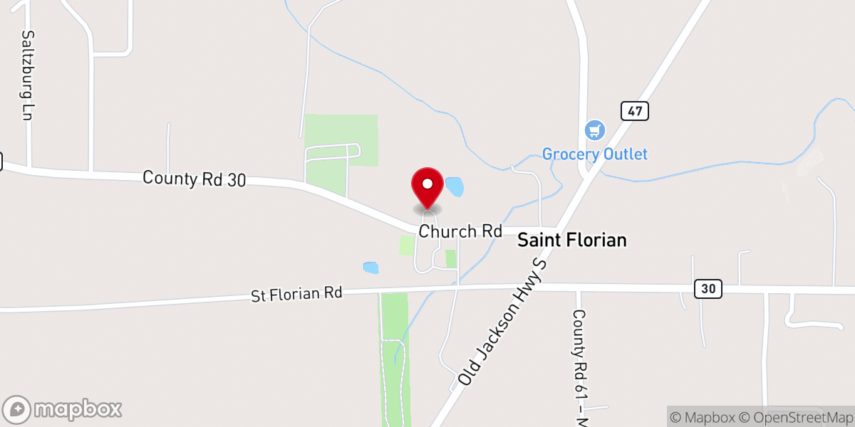 Map showing location of St Michael Catholic Church