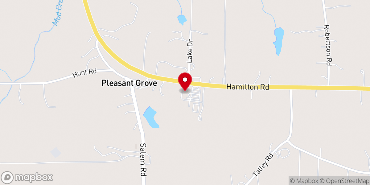 Map showing location of Rosemont Church