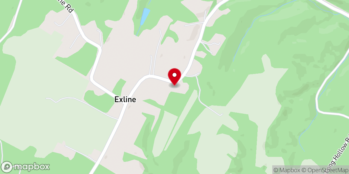 Map showing location of Long Ridge Church