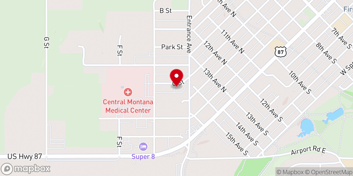Map showing location of St Paul's Lutheran Church