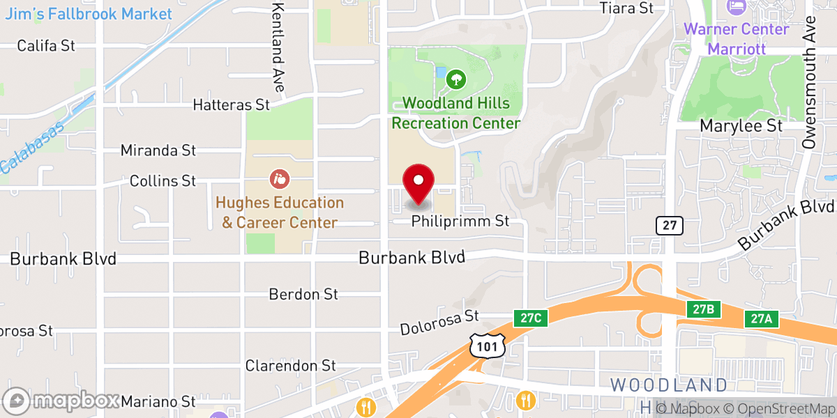 Map showing location of Woodland Hills United Methodist Church
