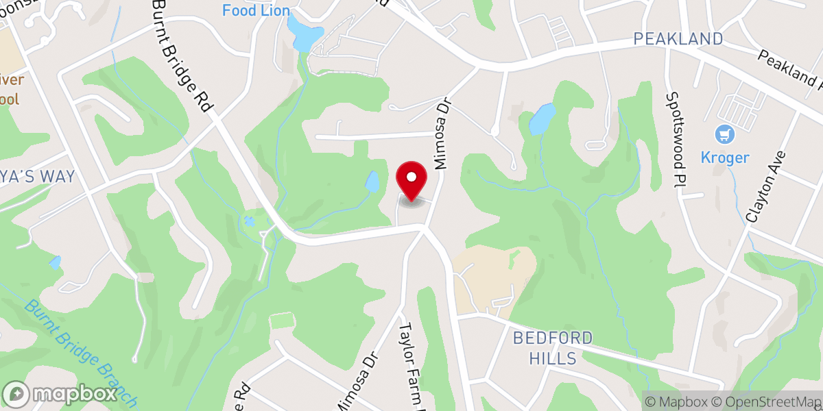 Map showing location of Boonsboro Presbyterian PCA Reformed Church