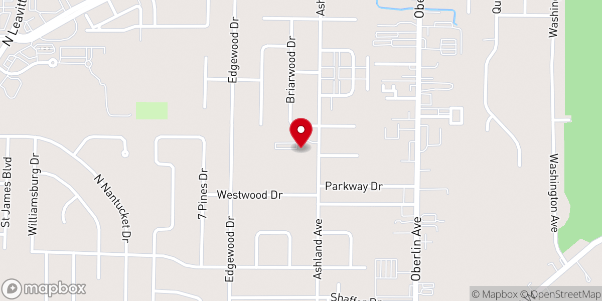 Map showing location of Zion Lutheran Church