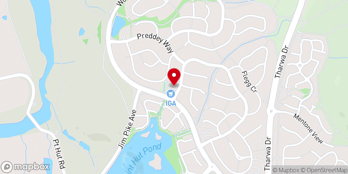 Map showing location of Lanyon Valley Anglican Church