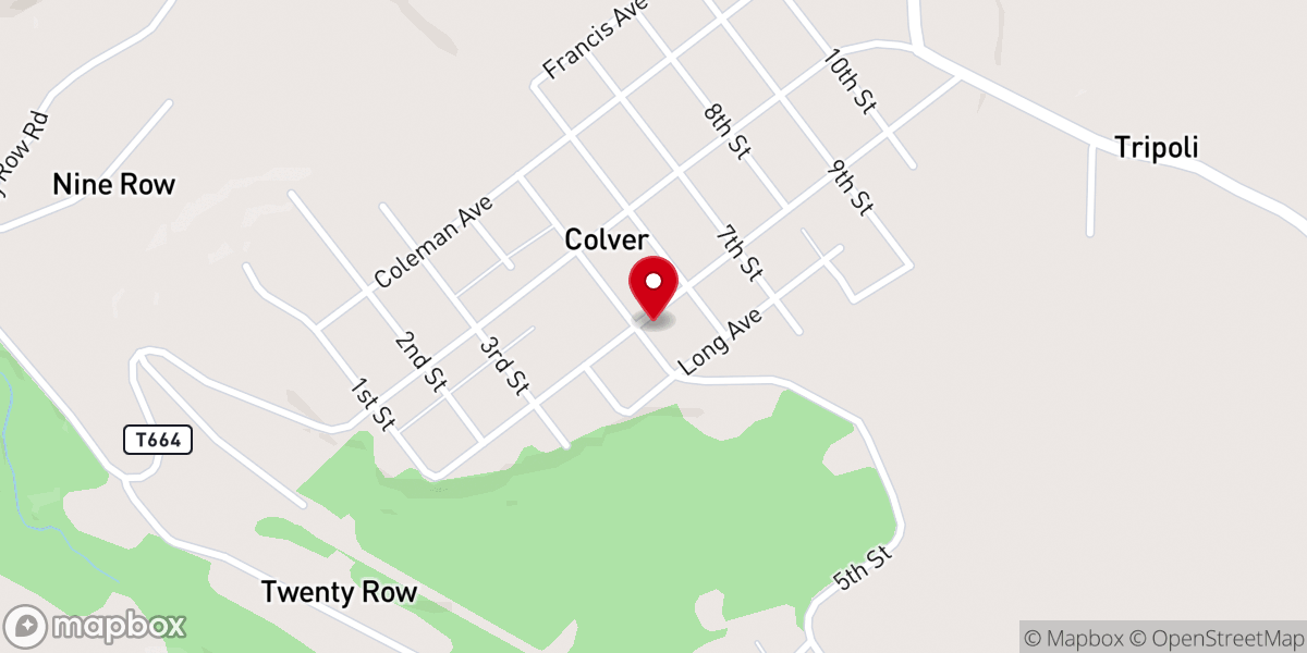 Map showing location of Holy Family Church