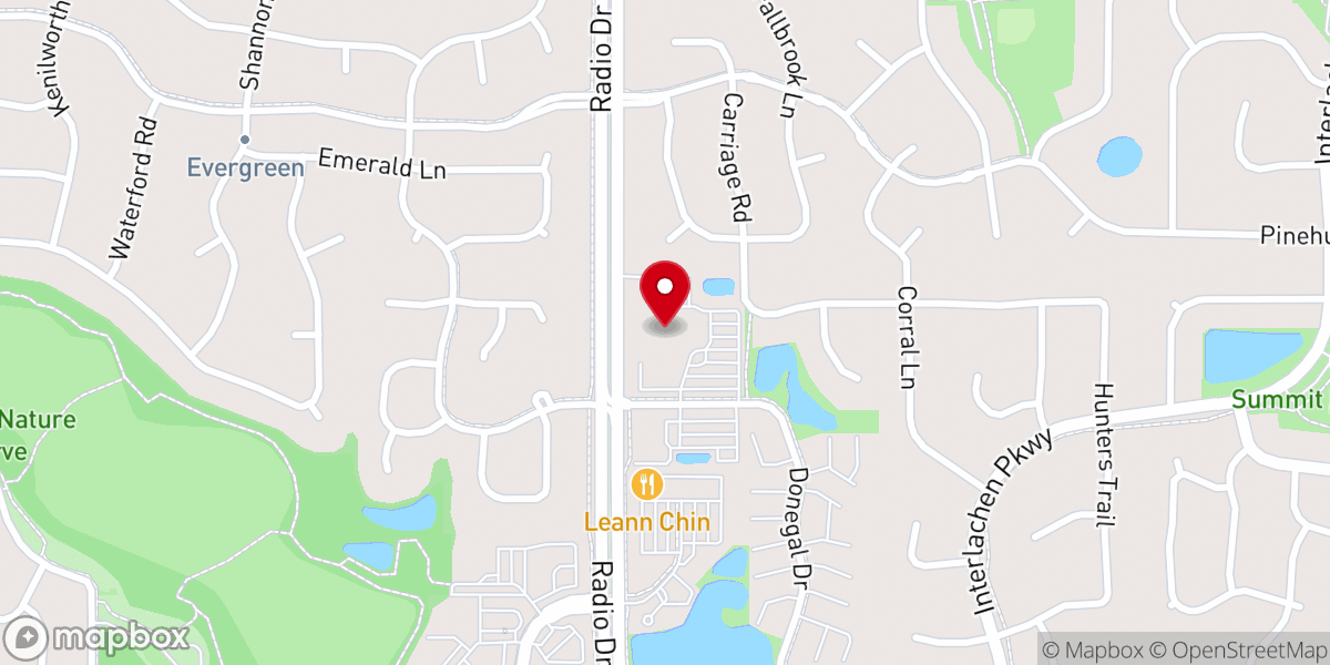 Map showing location of King of Kings Lutheran Church