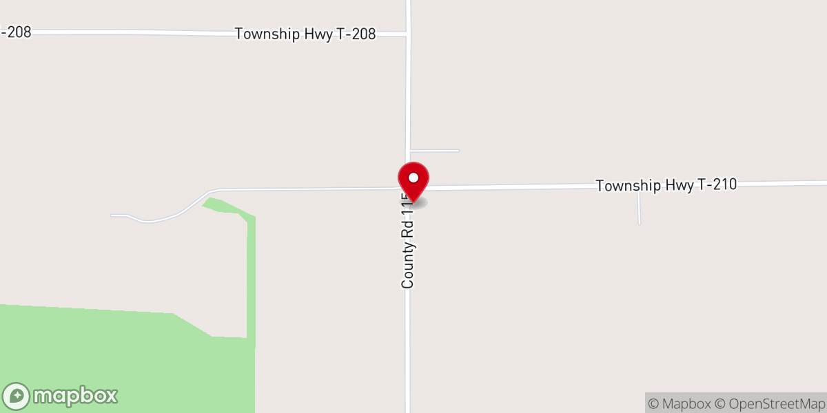 Map showing location of Sixmile Church