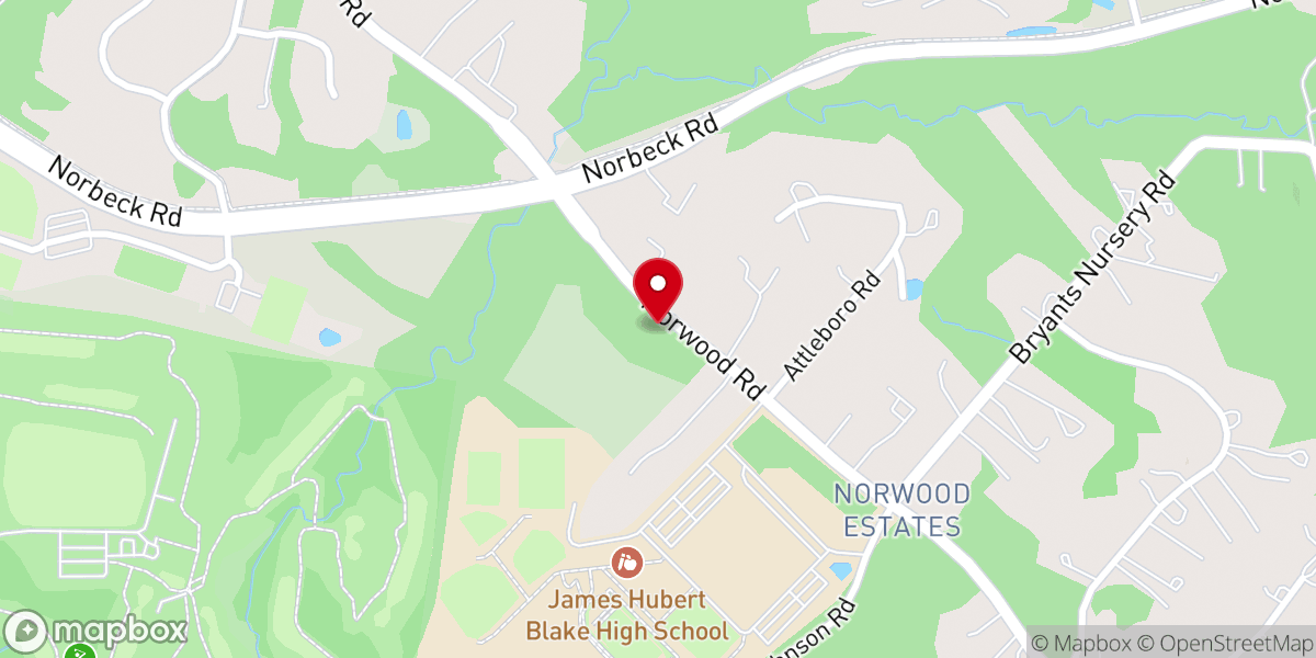 Map showing location of Chinese Christian Church of Maryland